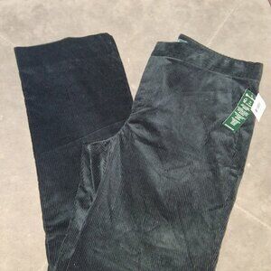 Lauren Ralph Lauren Women's Black Wide Wale Corduroy Pants NWT Sz 14
